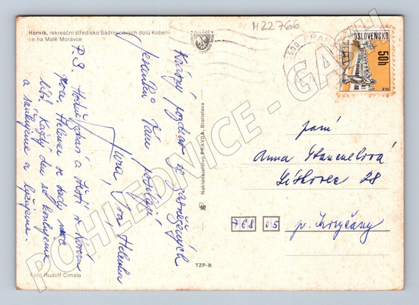 Pohlednice Malá Morávka rekreační středisko Horník 1985 (M22766)