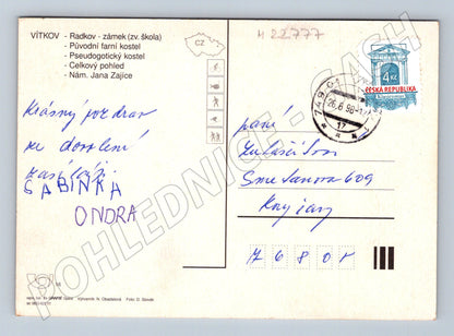 Pohlednice Vítkov multi-view 1998 (M22777)