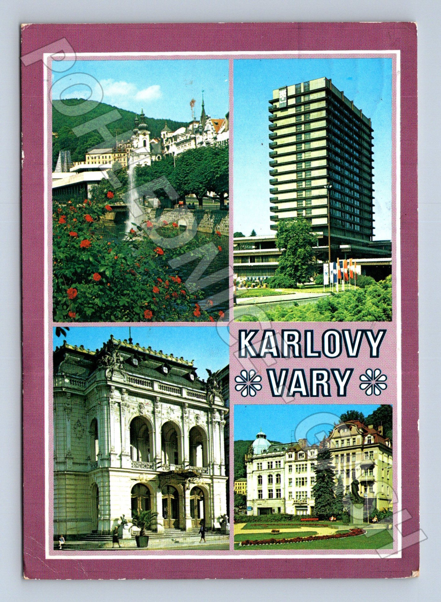 Pohlednice Karlovy Vary koláž 1972 (M22778)