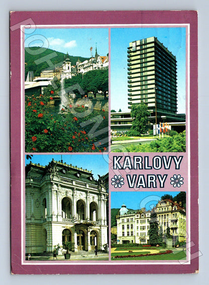 Pohlednice Karlovy Vary koláž 1972 (M22778)