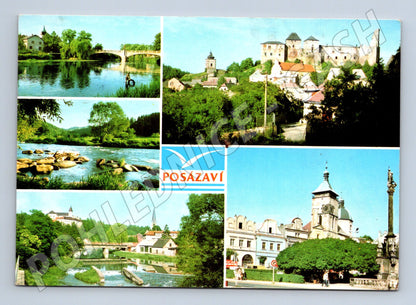 Pohlednice Posázaví koláž míst 1982 (M22785)