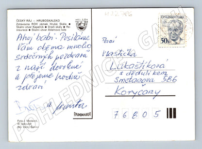 Pohlednice Český ráj Hruboskalsko Hrubá Skála 1986 (M22786)