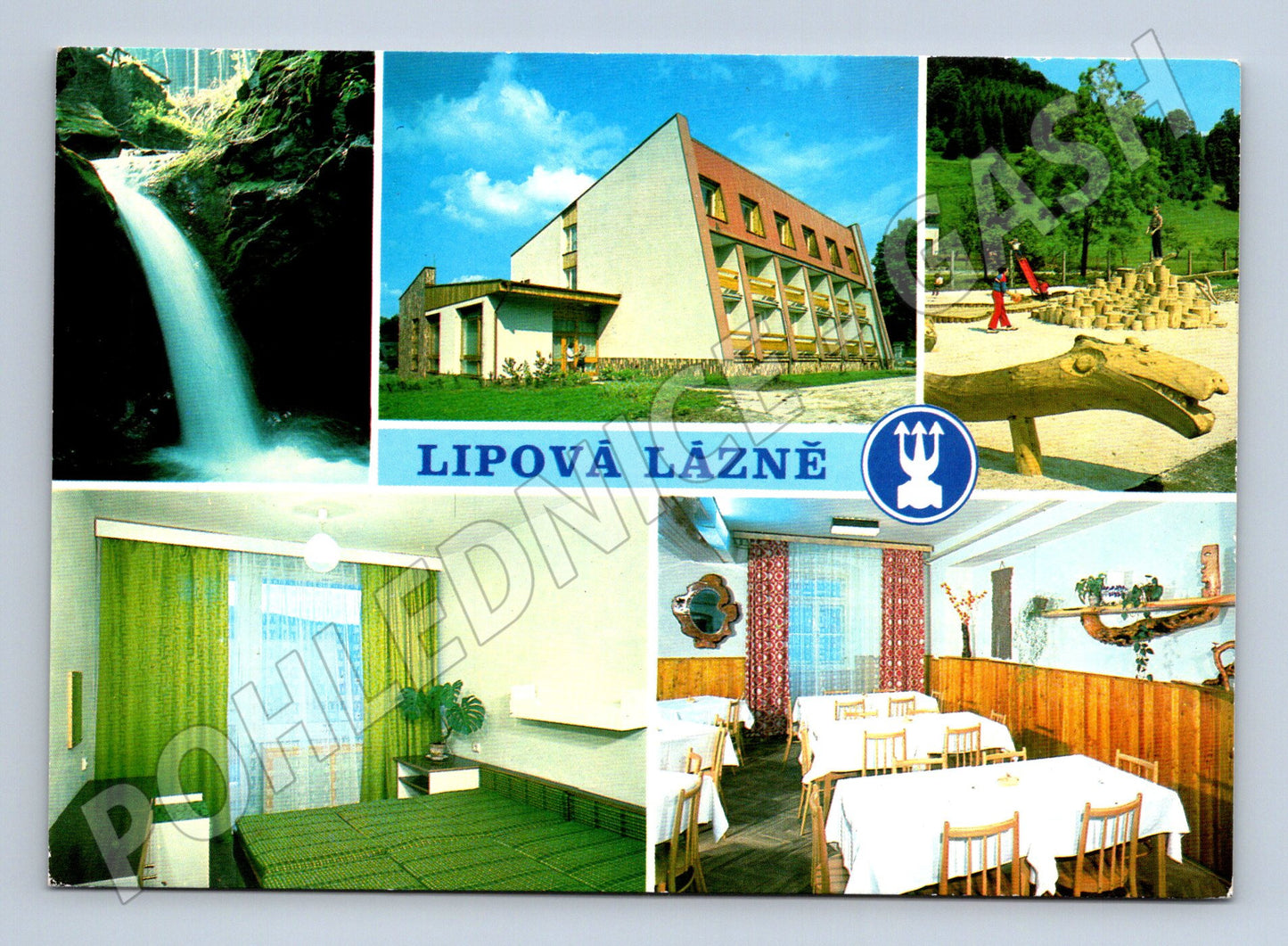 Pohlednice Lipová Lázně koláž motivů (M22787)