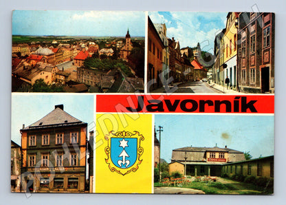 Pohlednice Javorník panoráma náměstí znak 1974 (M22792)