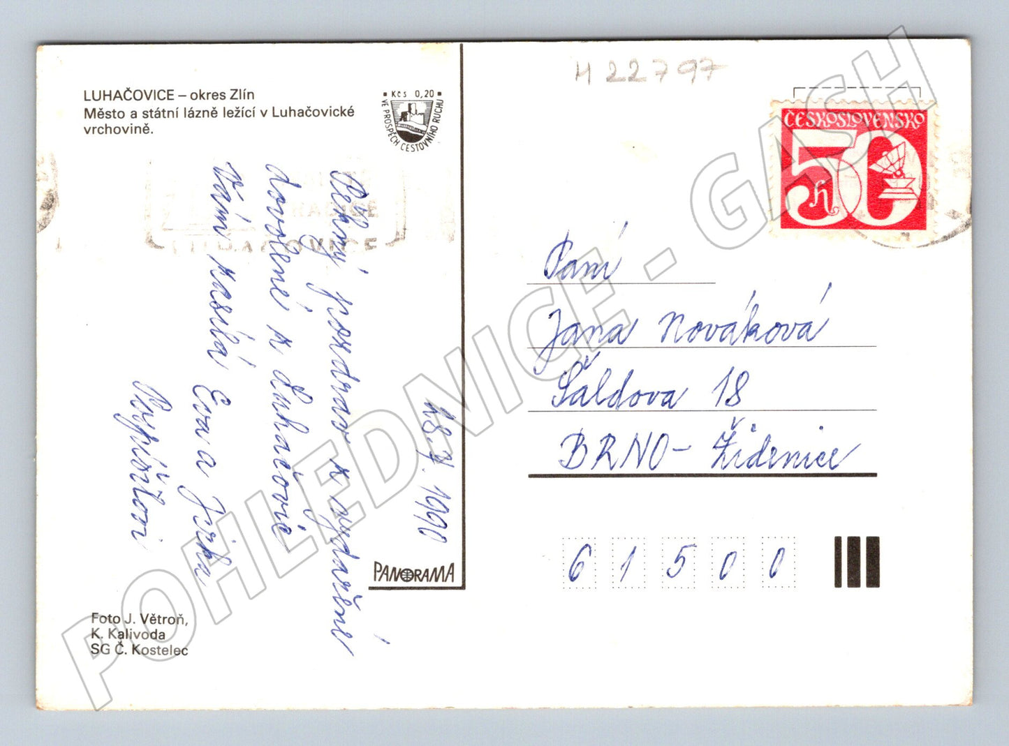 Pohlednice Luhačovice více pohledů 1990 (M22797)