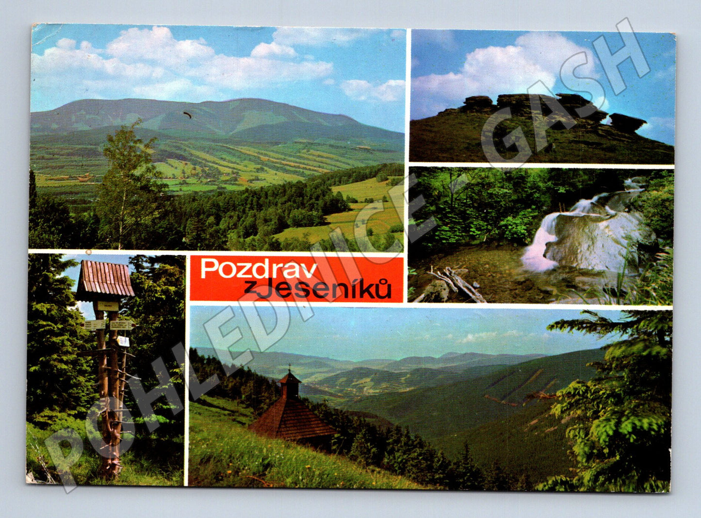 Pohlednice Jeseníky koláž motivů (M22807)