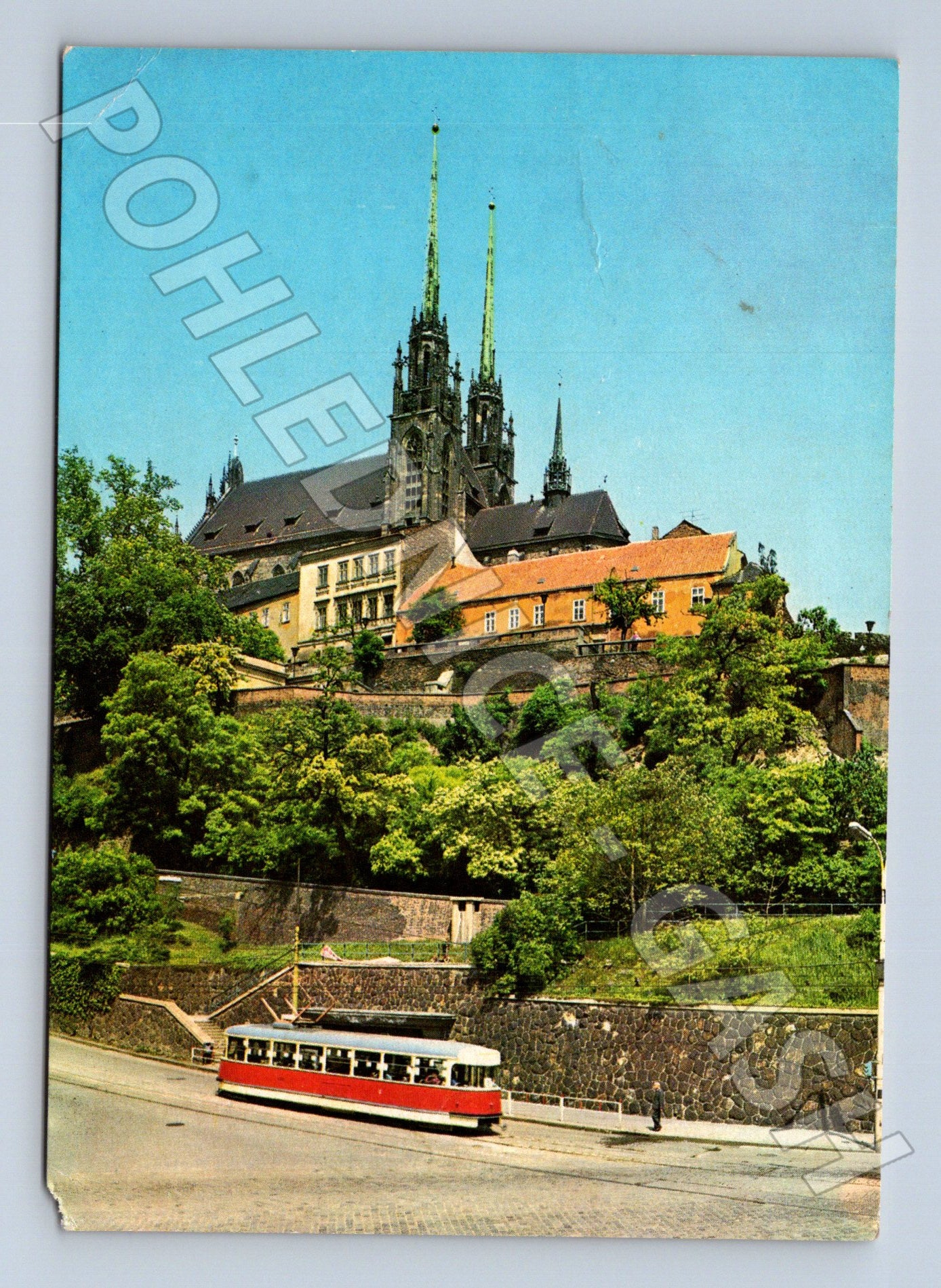 Pohlednice Brno Katedrála sv. Petra a Pavla tramvaj (M22809)