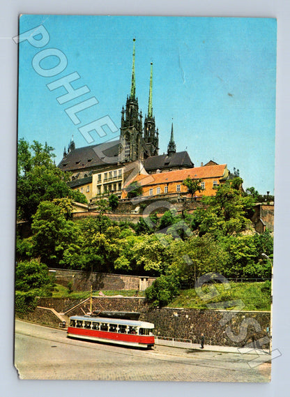 Pohlednice Brno Katedrála sv. Petra a Pavla tramvaj (M22809)