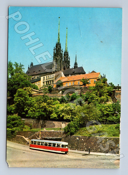 Pohlednice Brno Katedrála sv. Petra a Pavla tramvaj (M22809)