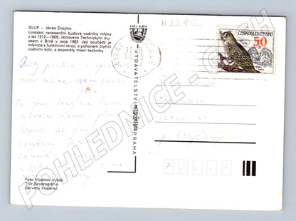 Pohlednice Slup vodní mlýn 1985 (M22812)