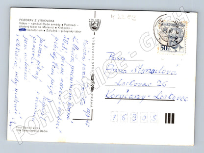 Pohlednice Vítkov různé pohledy cca 1960 (M22813)