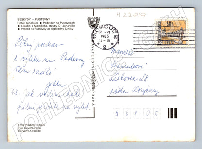 Pohlednice Beskydy Pustevny 1983 (M22819)
