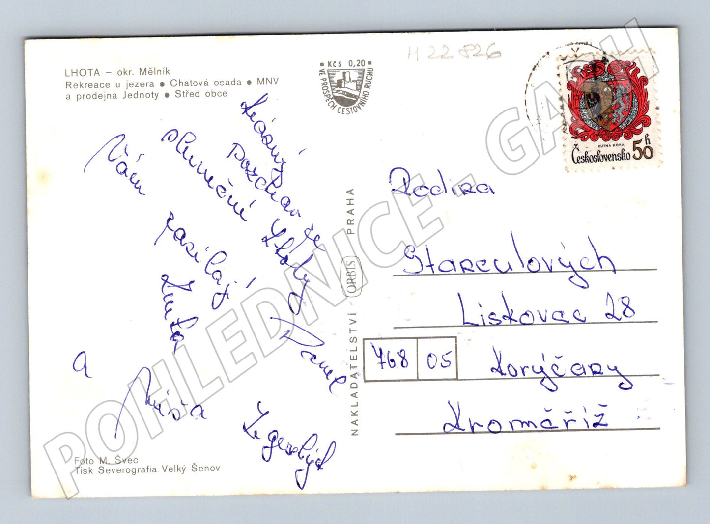 Pohlednice Lhota okr. Mělník - více motivů (M22826)