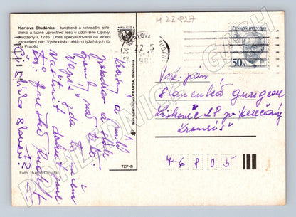 Pohlednice Karlova Studánka koláž budovy 1989 (M22827)