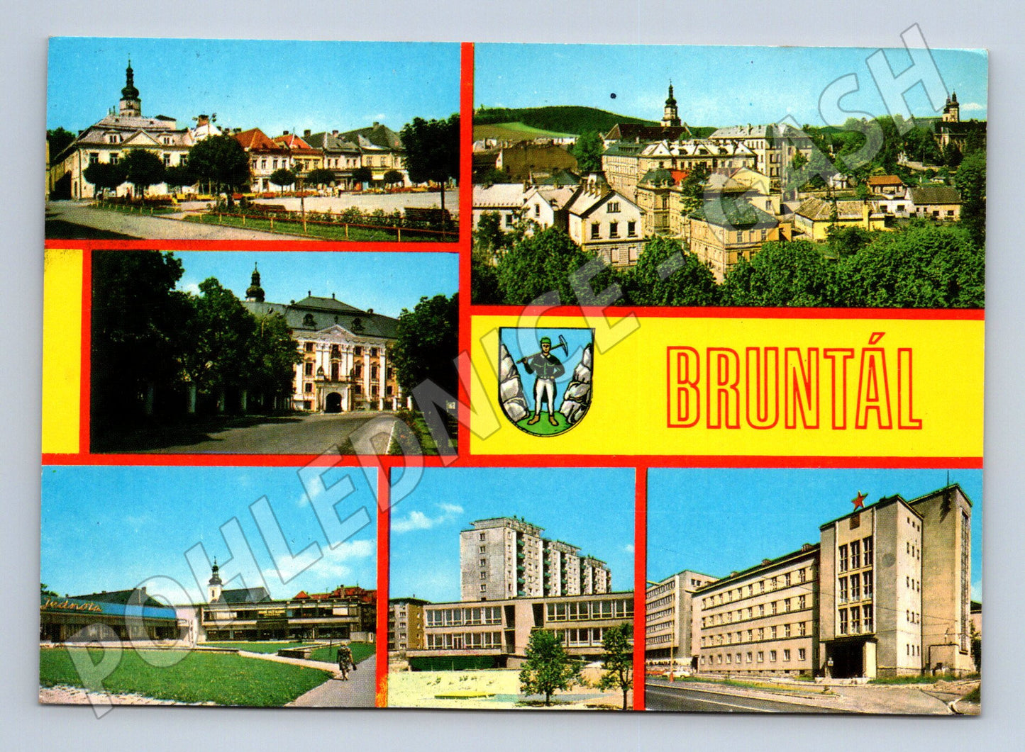 Pohlednice Bruntál více záběrů 1976 (M22830)