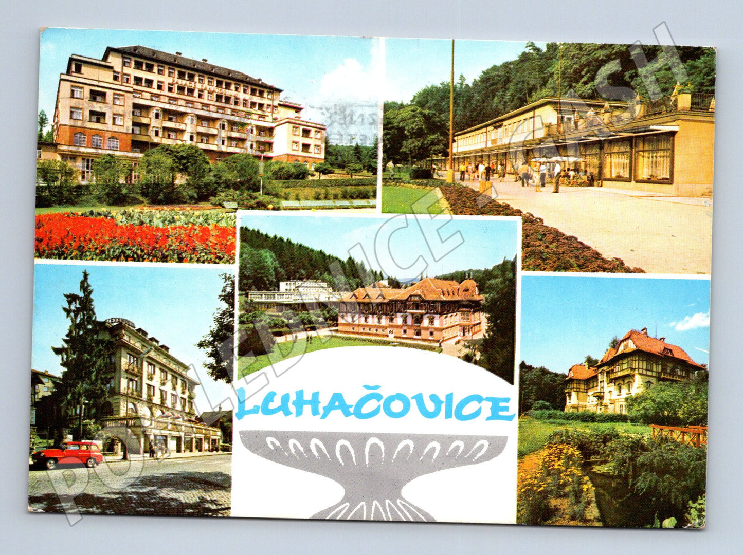 Pohlednice Luhačovice lázně vícepohledová 1986 (M22831)