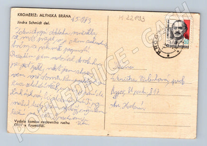 Pohlednice Kroměříž Mlýnská brána 1983 (M22833)