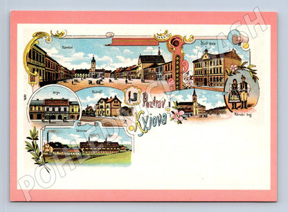 Pohlednice Kyjov různé motivy kolem 1900 (M22836)