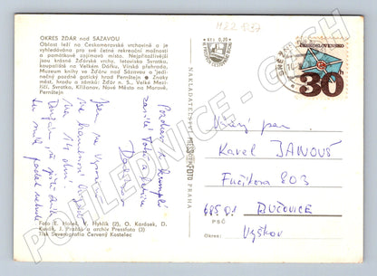 Pohlednice Žďársko, Jihomoravský kraj 1968 (M22837)