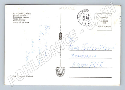 Pohlednice Mariánské Lázně Mírové náměstí 1969 (M22842)