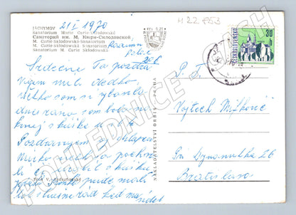 Pohlednice Jáchymov Sanatorium Marie Curie-Sklodowská 1970 (M22853)