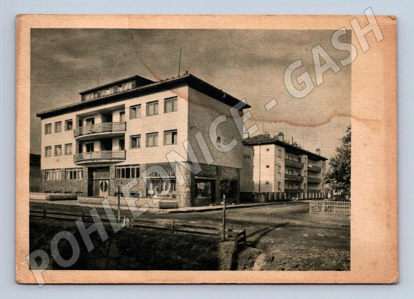 Pohlednice Hovězí u Vsetína Vodoléčebný ústav 1948 (M22854)