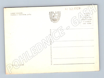Pohlednice Lázně Jeseník fontána v lázeňském parku (M22857)