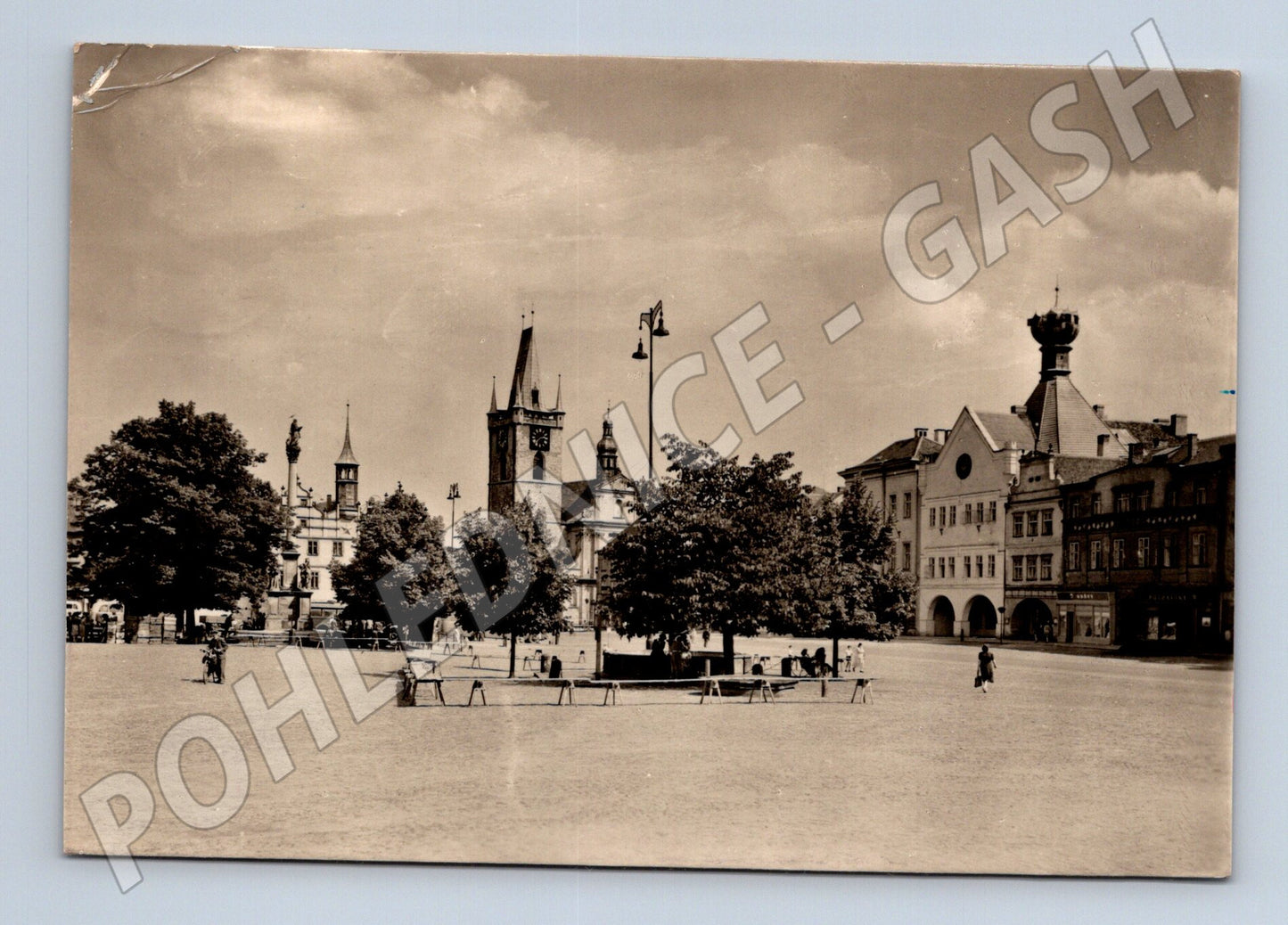 Pohlednice Litoměřice Mírové náměstí 1960 (M22858)