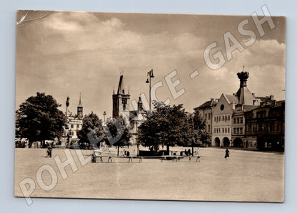 Pohlednice Litoměřice Mírové náměstí 1960 (M22858)