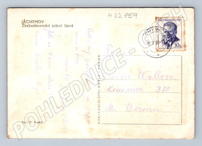 Pohlednice Jáchymov lázeňský dům 1960 (M22859)