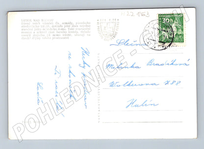 Pohlednice Lipník nad Bečvou náměstí 1957 (M22863)