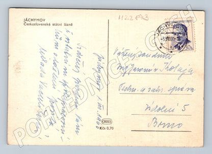 Pohlednice Jáchymov státní lázně 1946 (M22873)