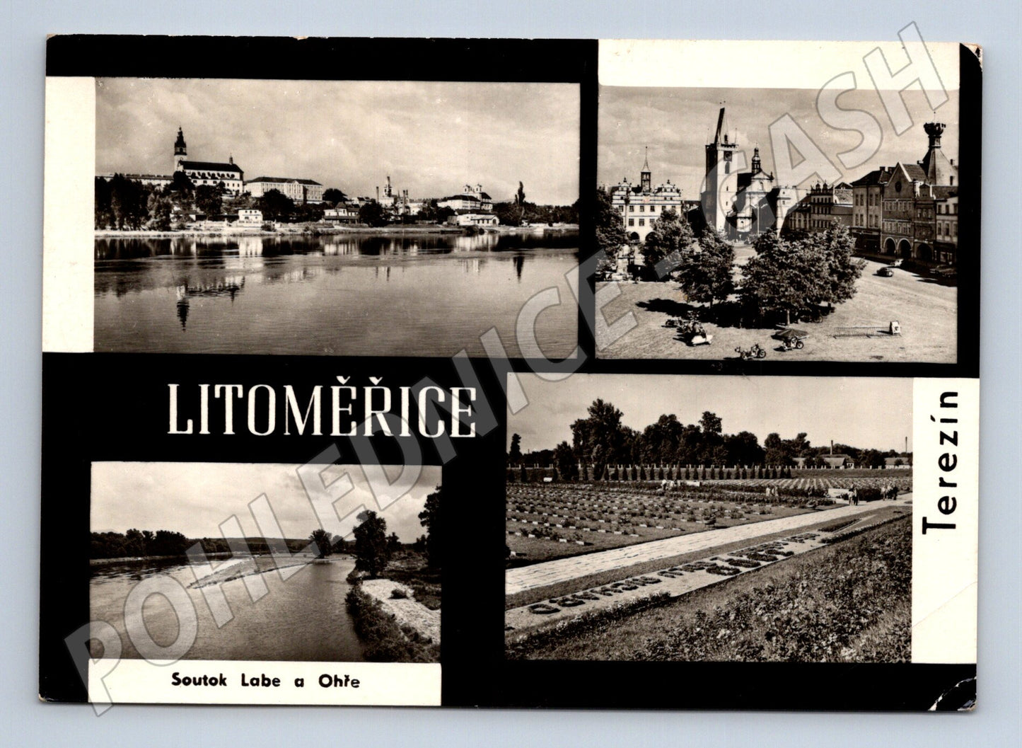 Pohlednice Litoměřice Terezín Soutok Labe a Ohře (M22889)