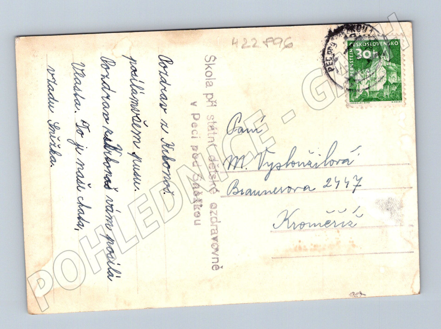Pohlednice Pec pod Sněžkou Krkonoše horská ozdravovna (M22896)