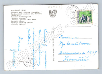 Mariánské Lázně Zotavovna ROH Antonína Zápotockého 1967 (M22899)