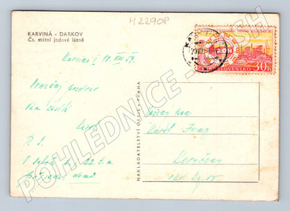 Pohlednice Karviná-Darkov lázeňský park 1959 (M22908)