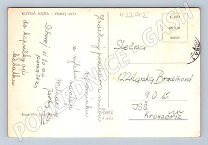 Pohlednice Kutná Hora Vlašský dvůr 1943 (M22912)