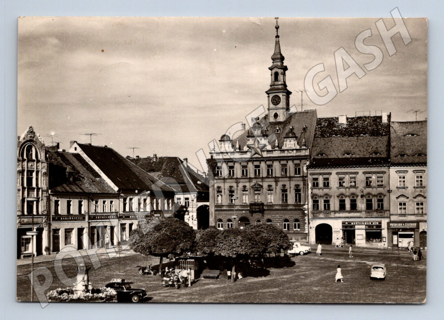 Pohlednice Česká Lípa Mírové náměstí 1959 (M22916)