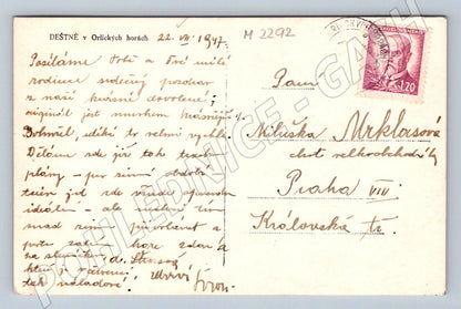 Pohlednice Deštné v Orlických horách 1947 (M2292)