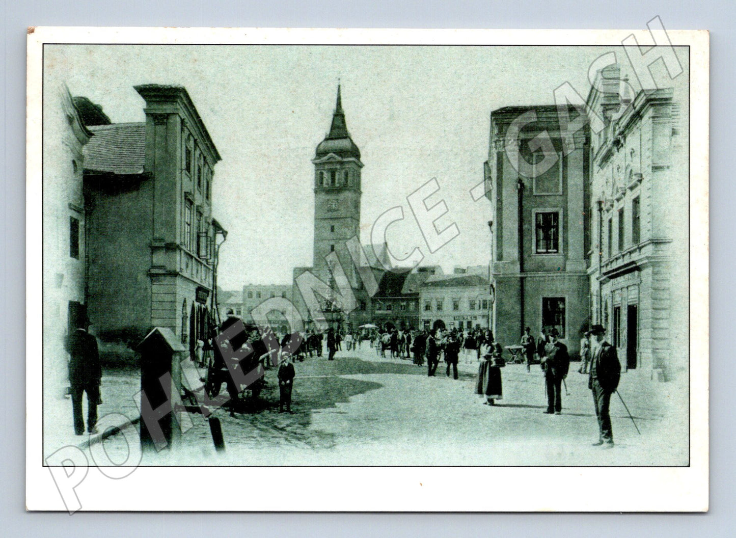 Pohlednice Vyškov náměstí s věží 1899 (M22941)