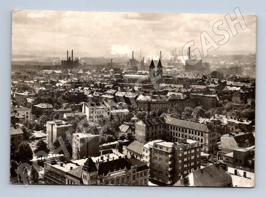 Pohlednice Ostrava panorama průmyslového města 1959 (M22945)
