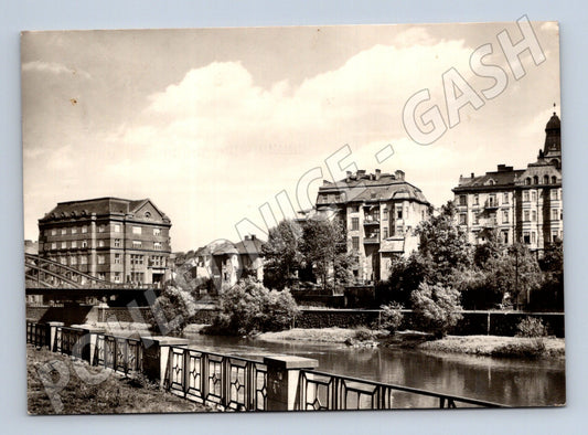 Pohlednice Ostrava Nábřeží Ostravice 1992 (M22948)