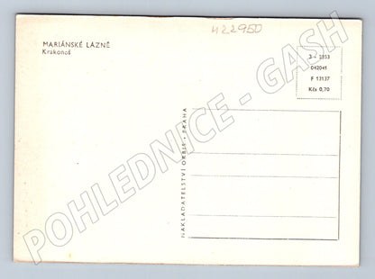 Pohlednice Mariánské Lázně socha Krakonoše (M22950)