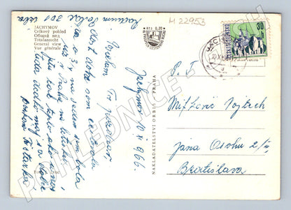 Pohlednice Jáchymov celkový pohled 1966 (M22953)