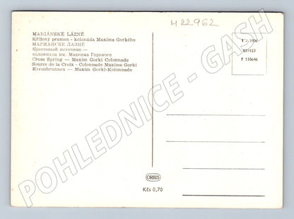 Pohlednice Mariánské Lázně Křížový pramen kolonáda (M22962)