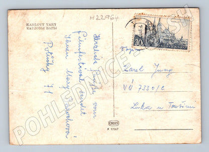 Pohlednice Karlovy Vary celkový pohled 1937 (M22964)