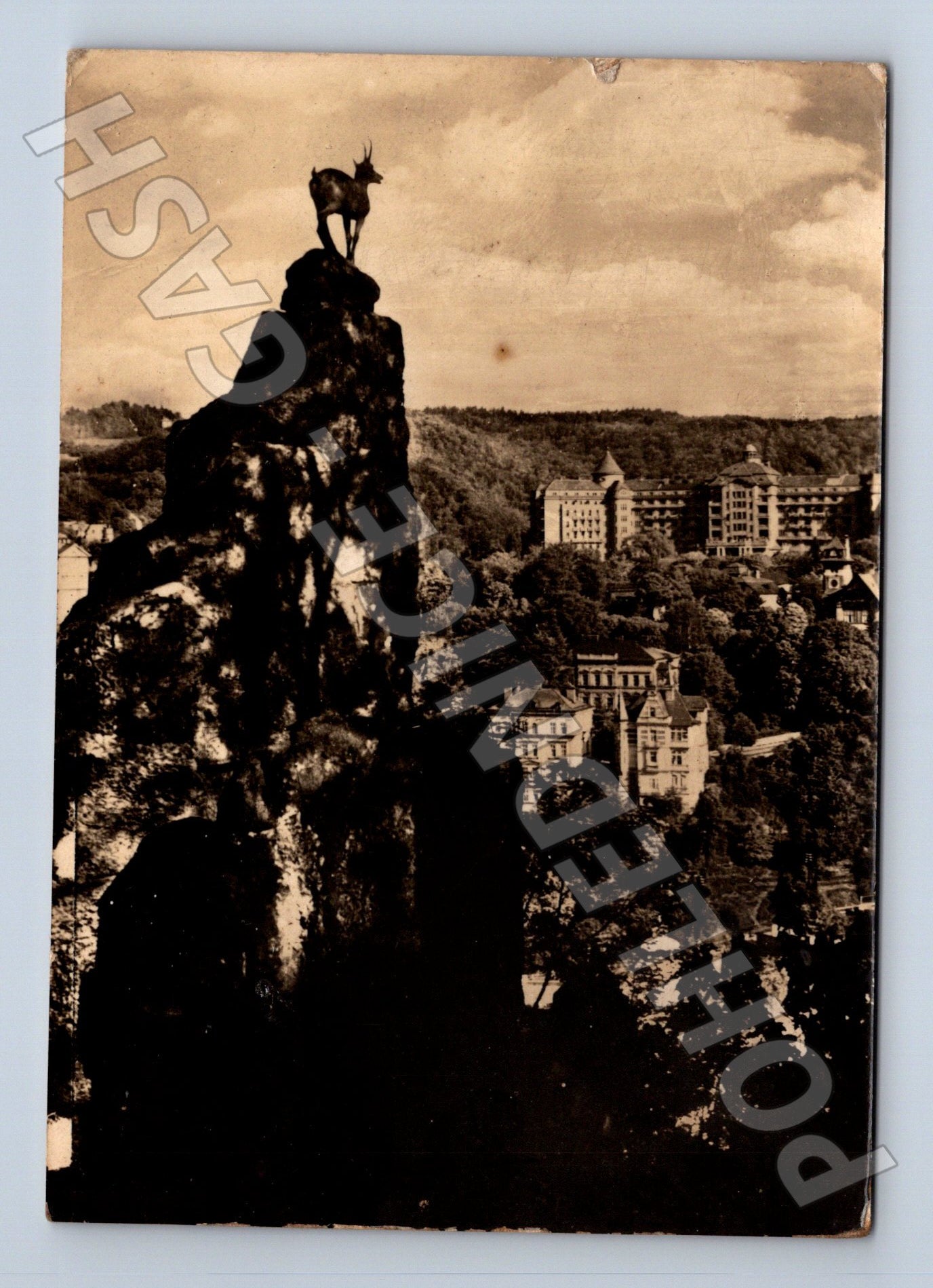 Pohlednice Karlovy Vary Jelení skok k Imperialu 1958 (M22968)