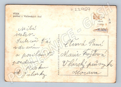 Pohlednice Písek pohled z Václavských skal (M22969)