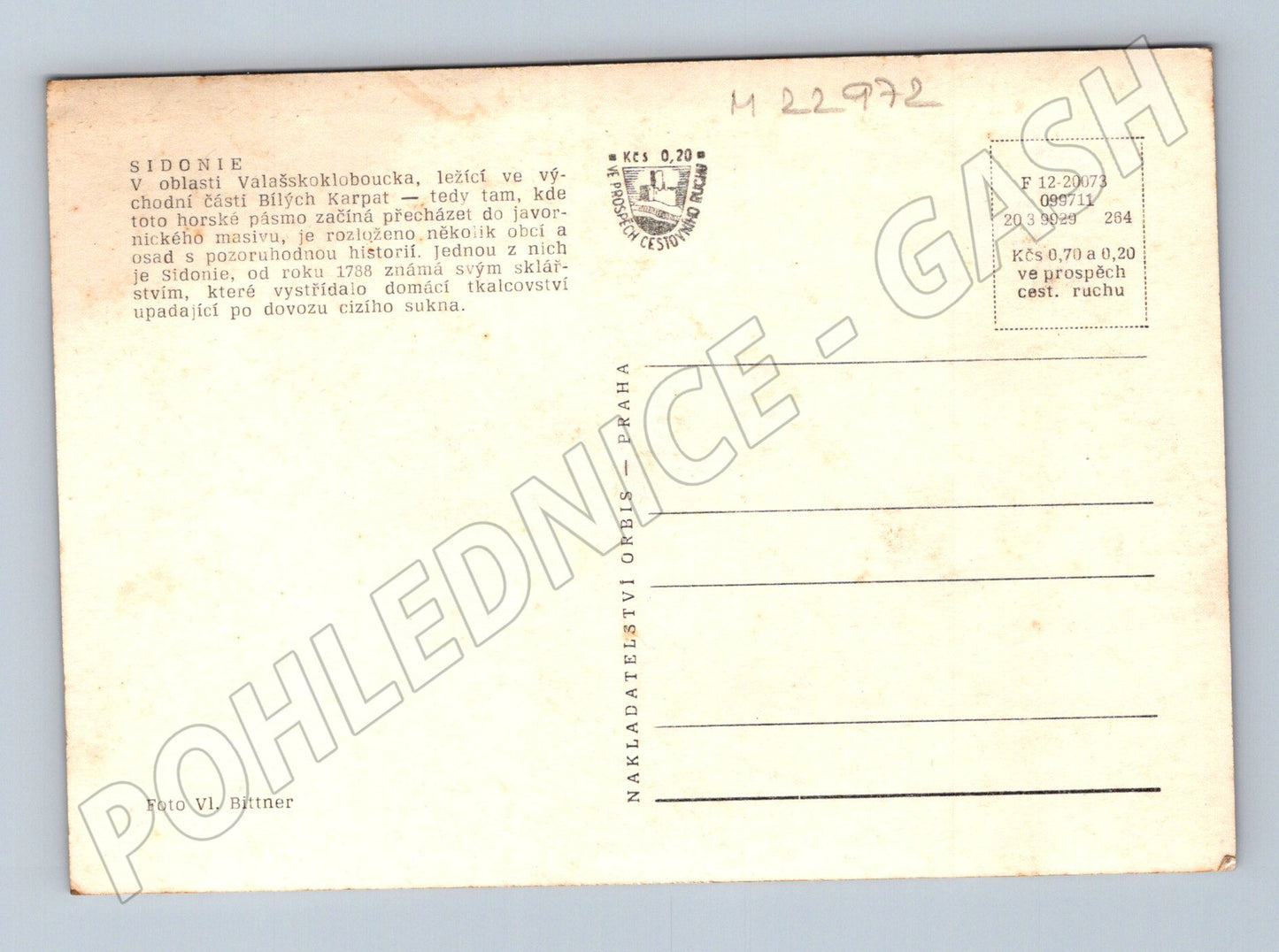 Pohlednice Sidonie Bílé Karpaty (M22972)