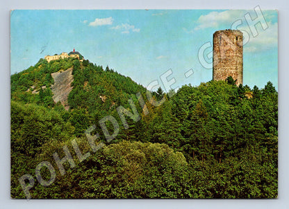 Pohlednice Točník Žebrák hrady 1971 (M22984)